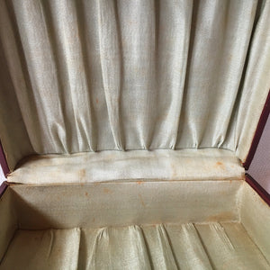 Edwardian Era Celluloid Floral Jewelry or Keepsake Box, Dated 1901