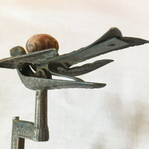 Victorian Era Sewing Bird with Original Pin Cushion, Patented Feb 15 1853