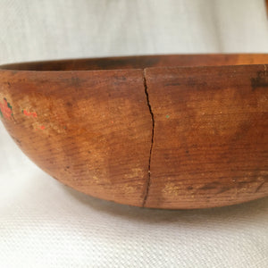 Vintage Mid Century Decoupage Wooden Bowl