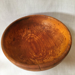 Vintage Mid Century Decoupage Wooden Bowl