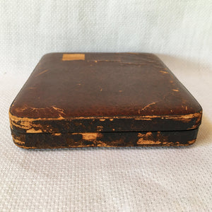 Early 1900’s Milk Glass Opalotype Portrait in Original Leather Over Wood Case