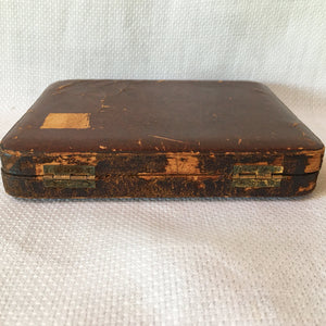 Early 1900’s Milk Glass Opalotype Portrait in Original Leather Over Wood Case