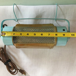 Vintage Mid Century Hanging Plug-In Light, Rotating Glass Shade