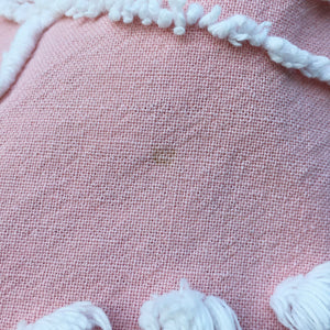 Vintage Mid Century Pink Chenille Cotton Bedspread