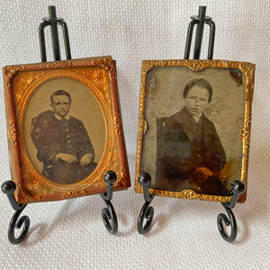 Antique Civil War Era Child Portraits, Ambrotype and Tintype Pair