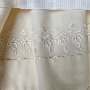 Antique Christening Gown with Embroidered Wool Slip & Provenance, c. 1900
