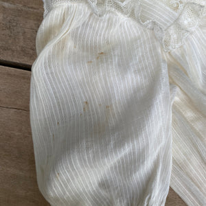 Antique Christening Gown with Embroidered Wool Slip & Provenance, c. 1900