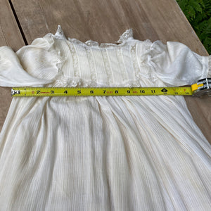 Antique Christening Gown with Embroidered Wool Slip & Provenance, c. 1900