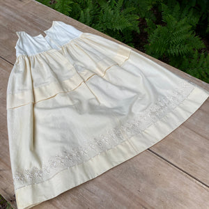 Antique Christening Gown with Embroidered Wool Slip & Provenance, c. 1900
