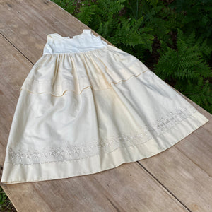 Antique Christening Gown with Embroidered Wool Slip & Provenance, c. 1900