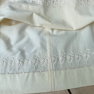 Antique Christening Gown with Embroidered Wool Slip & Provenance, c. 1900