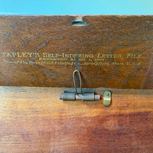 Antique Tapley’s Self-Indexing Letter File 1879 Patent Springfield Printing Co.