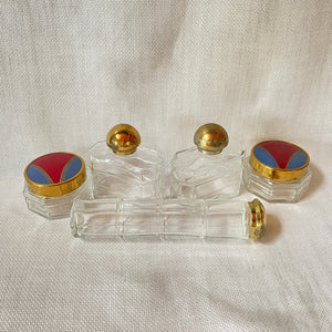 Vintage Art Deco 1930's - 1940s Complete Vanity Dresser Set in Fitted Case