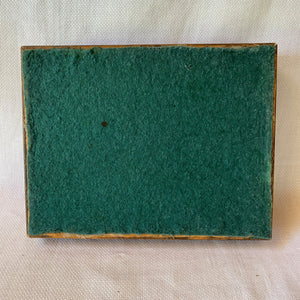 Vintage 1930s Wood Jewelry Box with Mirror and Divided Glass Interior