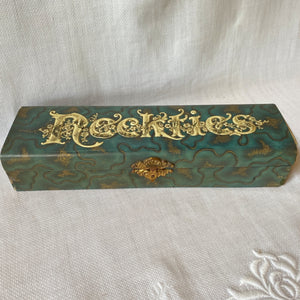 Antique Celluloid Necktie Box, Silk Lined c. 1920