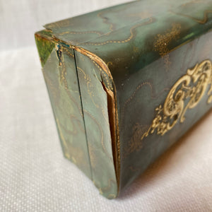 Antique Celluloid Necktie Box, Silk Lined c. 1920