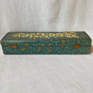 Antique Celluloid Necktie Box, Silk Lined c. 1920
