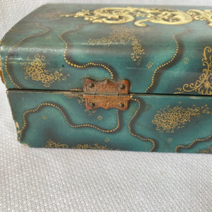 Antique Celluloid Necktie Box, Silk Lined c. 1920