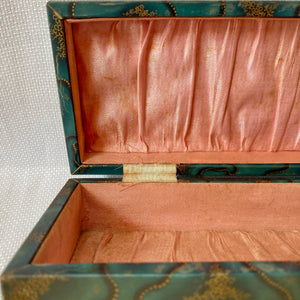 Antique Celluloid Necktie Box, Silk Lined c. 1920