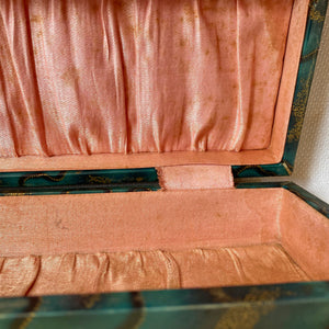 Antique Celluloid Necktie Box, Silk Lined c. 1920