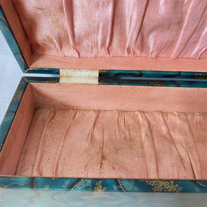 Antique Celluloid Necktie Box, Silk Lined c. 1920