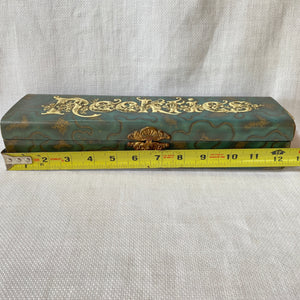 Antique Celluloid Necktie Box, Silk Lined c. 1920