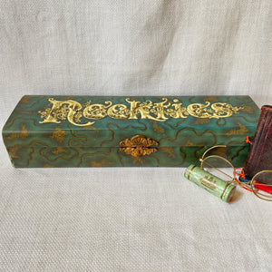 Antique Celluloid Necktie Box, Silk Lined c. 1920
