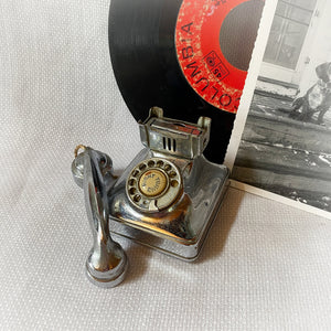 Vintage Cigarette Lighter, 1940s 1950s, Peacock Miniature Telephone