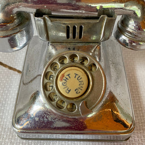 Vintage Cigarette Lighter, 1940s 1950s, Peacock Miniature Telephone