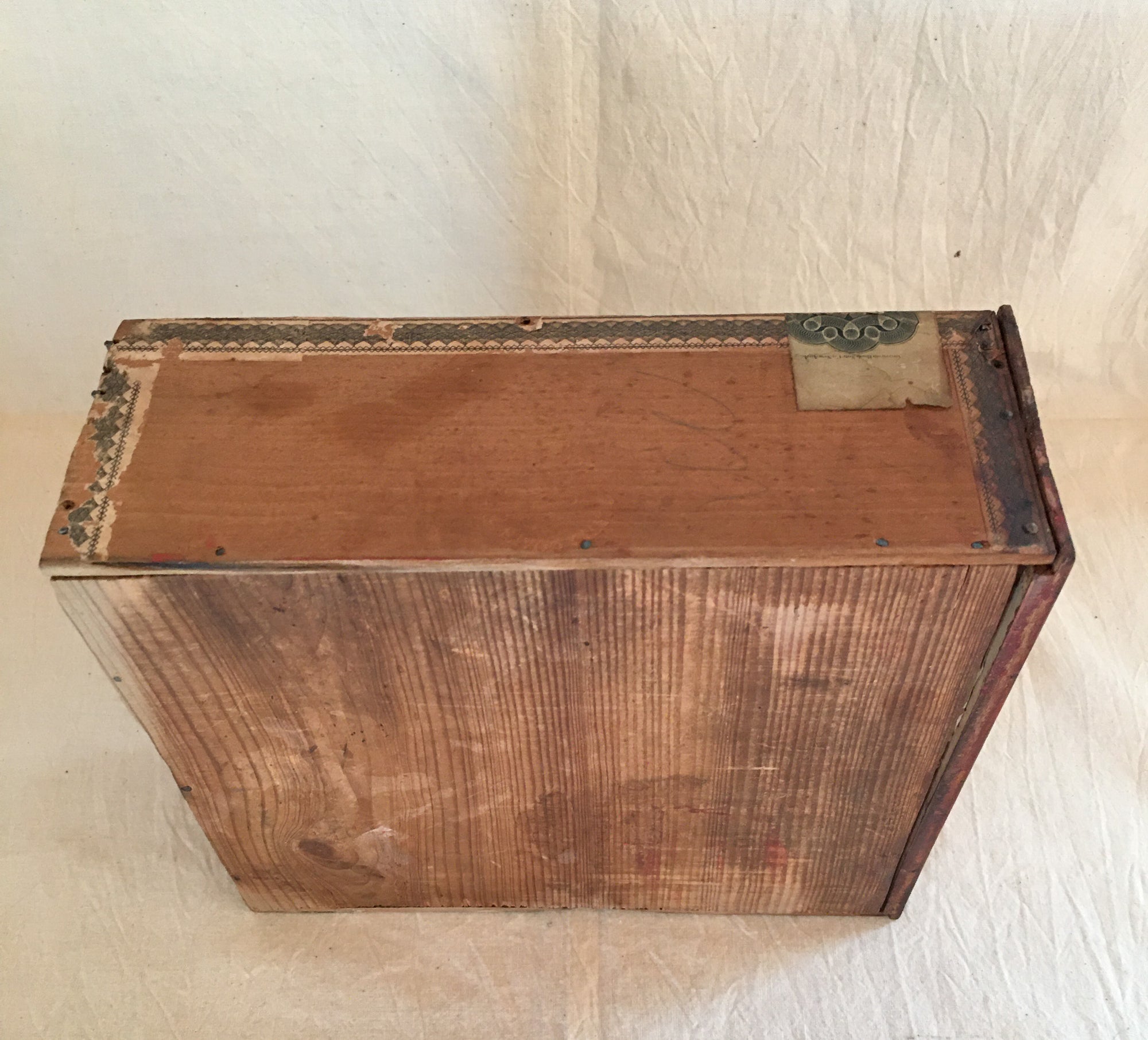 Folk Art Sewing Box, Mid to Late 1800’s, Hand Made