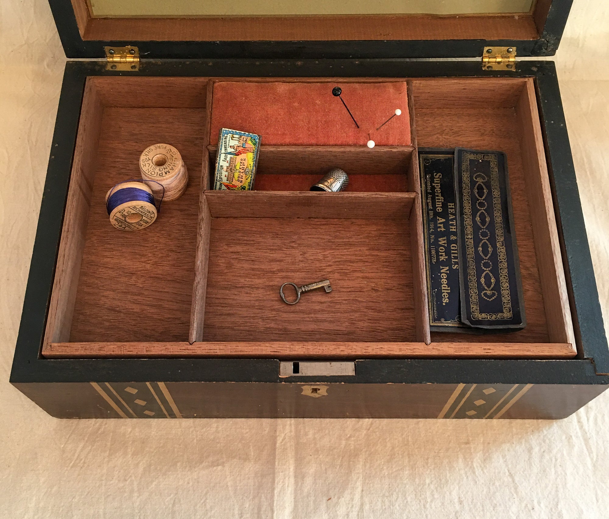Art Deco Era Sewing Box with Working Lock