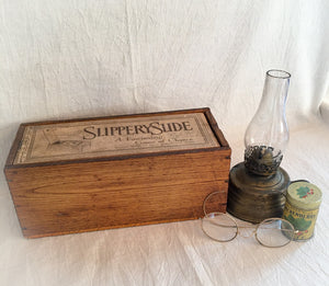 1916 Wooden Crate for Slippery Slide Game – Milton Bradley