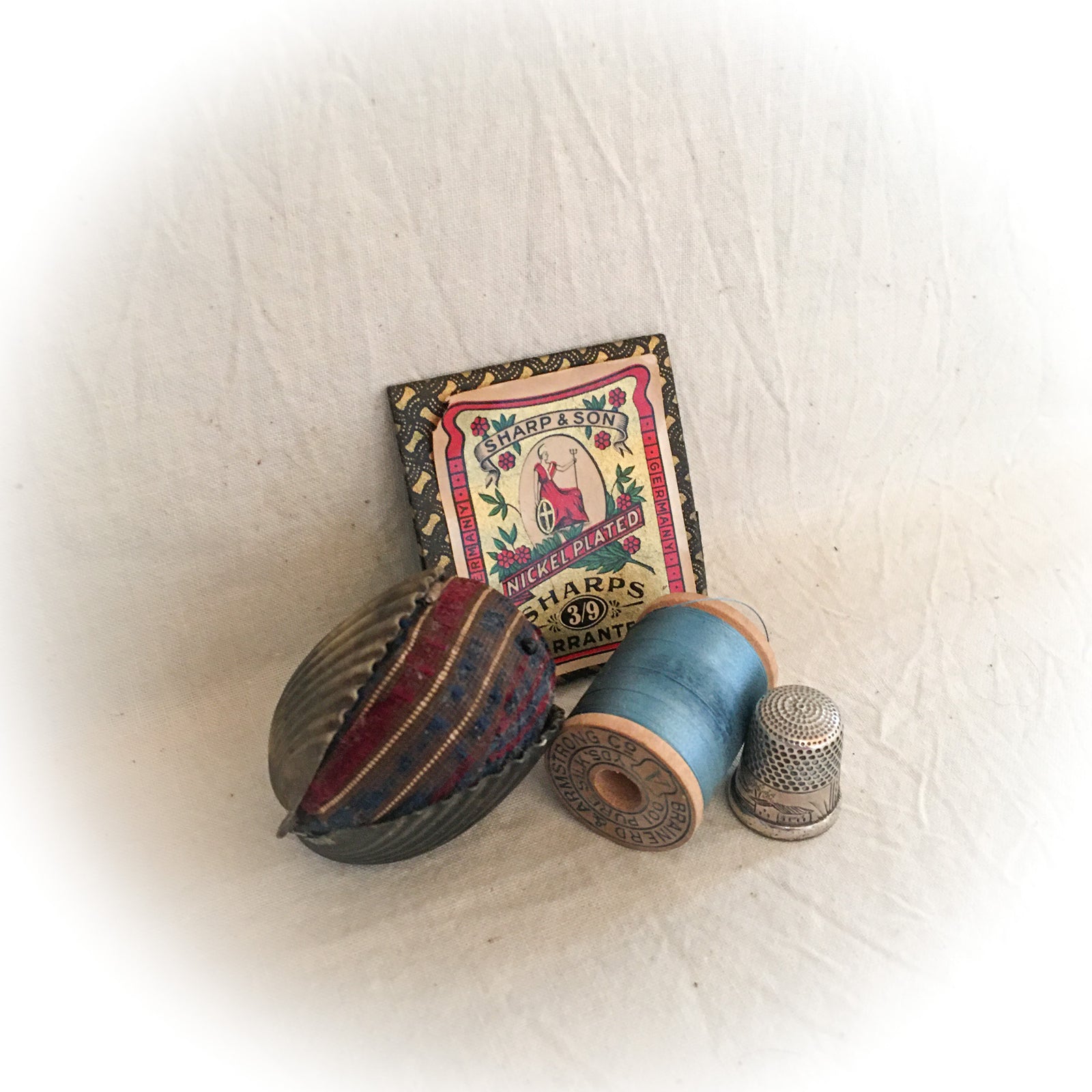 Earlyl Pin Cushion, Scallop Shell with Velvet