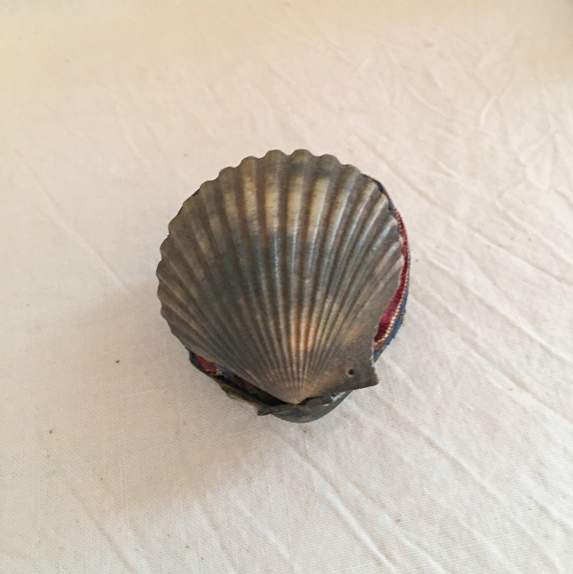 Earlyl Pin Cushion, Scallop Shell with Velvet