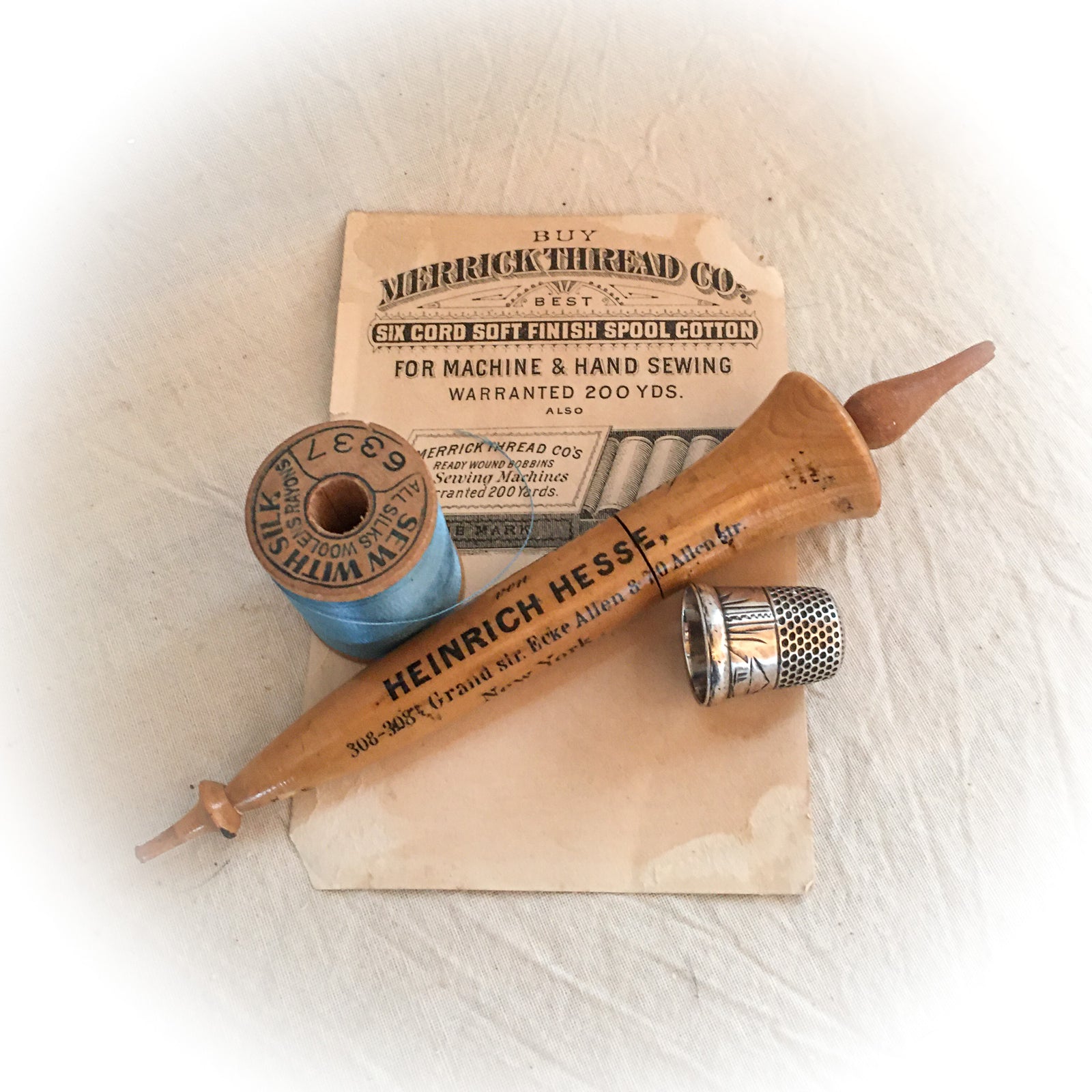 Antique Treen Umbrella Shaped Needle Case