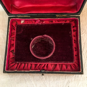 1900’s Henry Dobbins, Boston Jewelry Presentation Box, Leather with Silk and Velvet