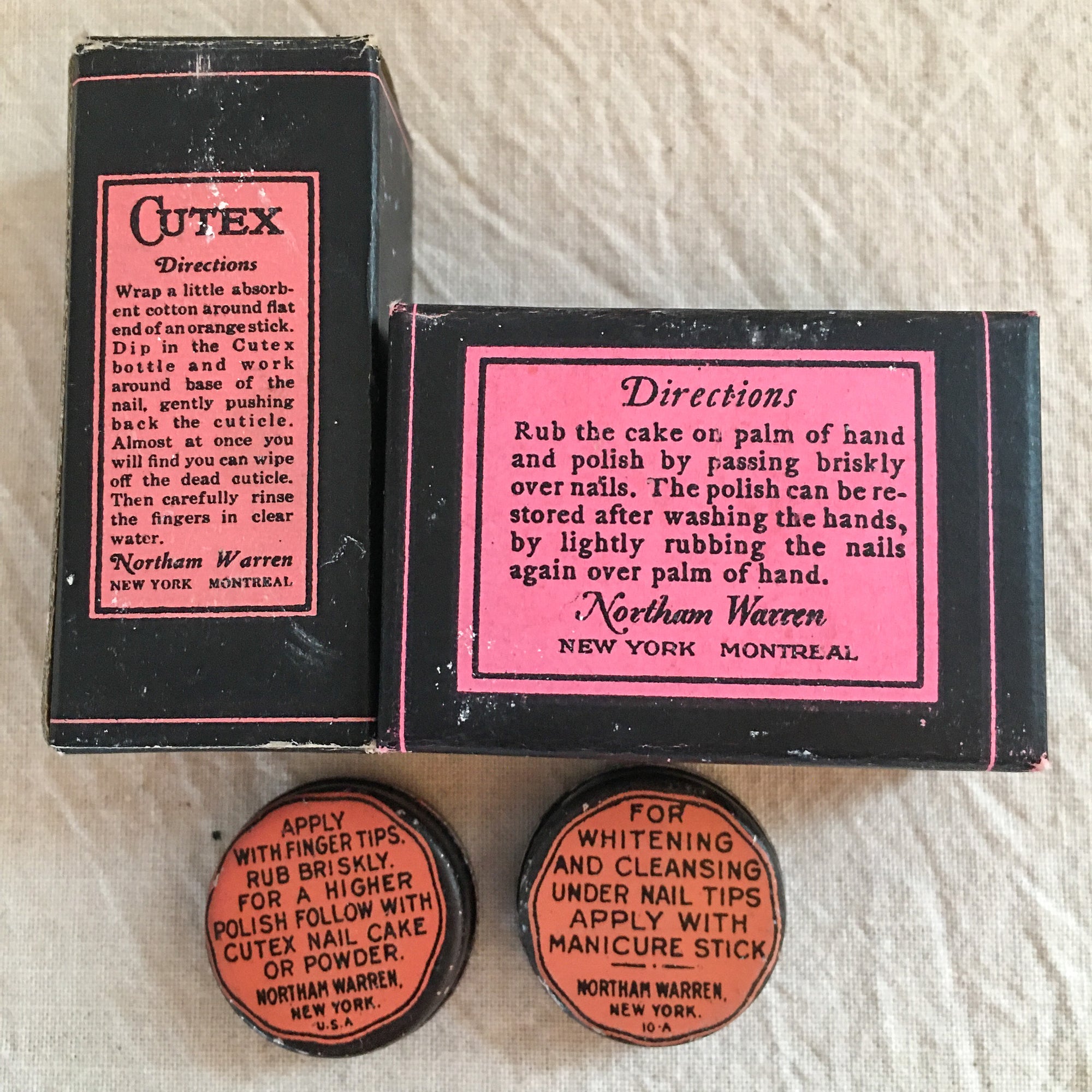 1922 Cutex Compact Manicure Set, Complete, Featuring Geraldine Farrar