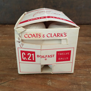 Vintage Coats & Clark Tatting/Crochet Cotton, 12 Skeins in Original Box