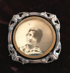Early 1910’s – 1920’s Portrait Pin, Double Sided with Swivel