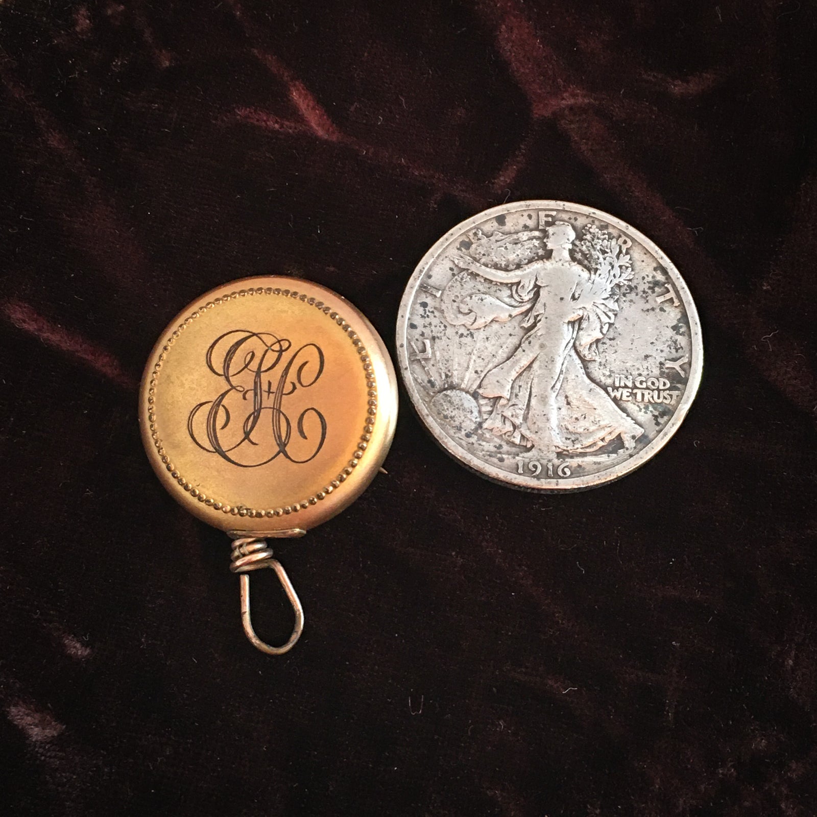 Early 1900’s Ketcham & McDougall Gold Plated Retractable Fob