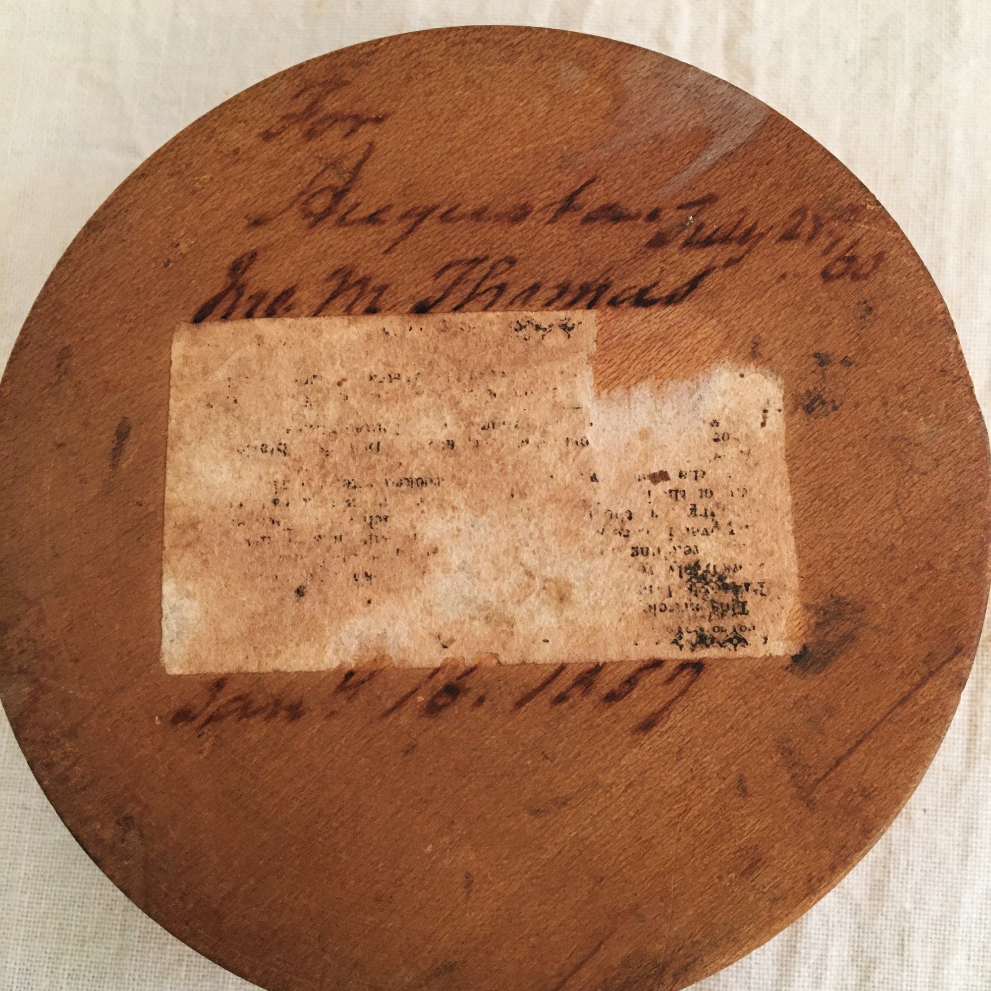 1856 A.L. Williston Cloth Stretcher with Handwritten Inscription