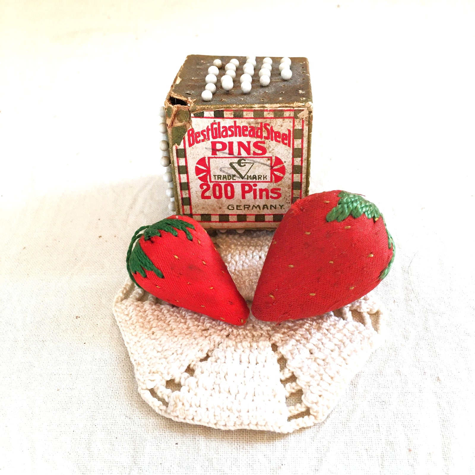 Set of Two Antique Strawberry Emeries