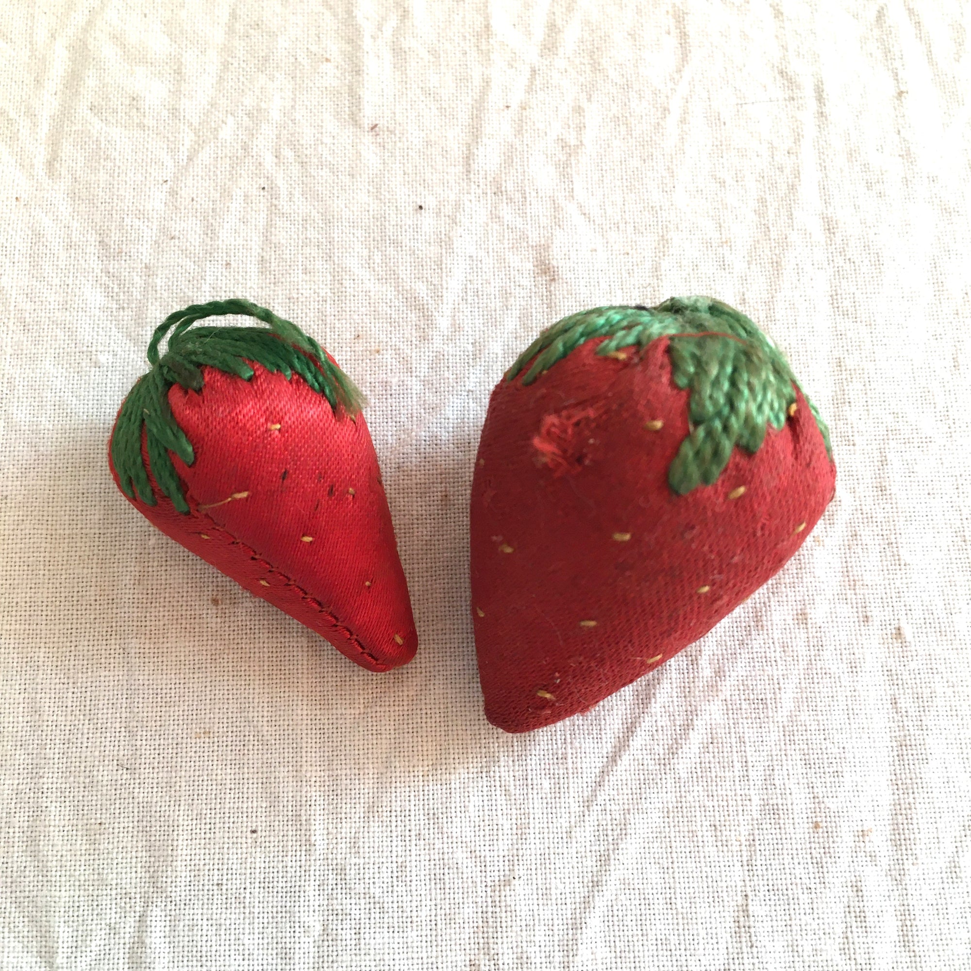 Set of Two Antique Strawberry Emeries