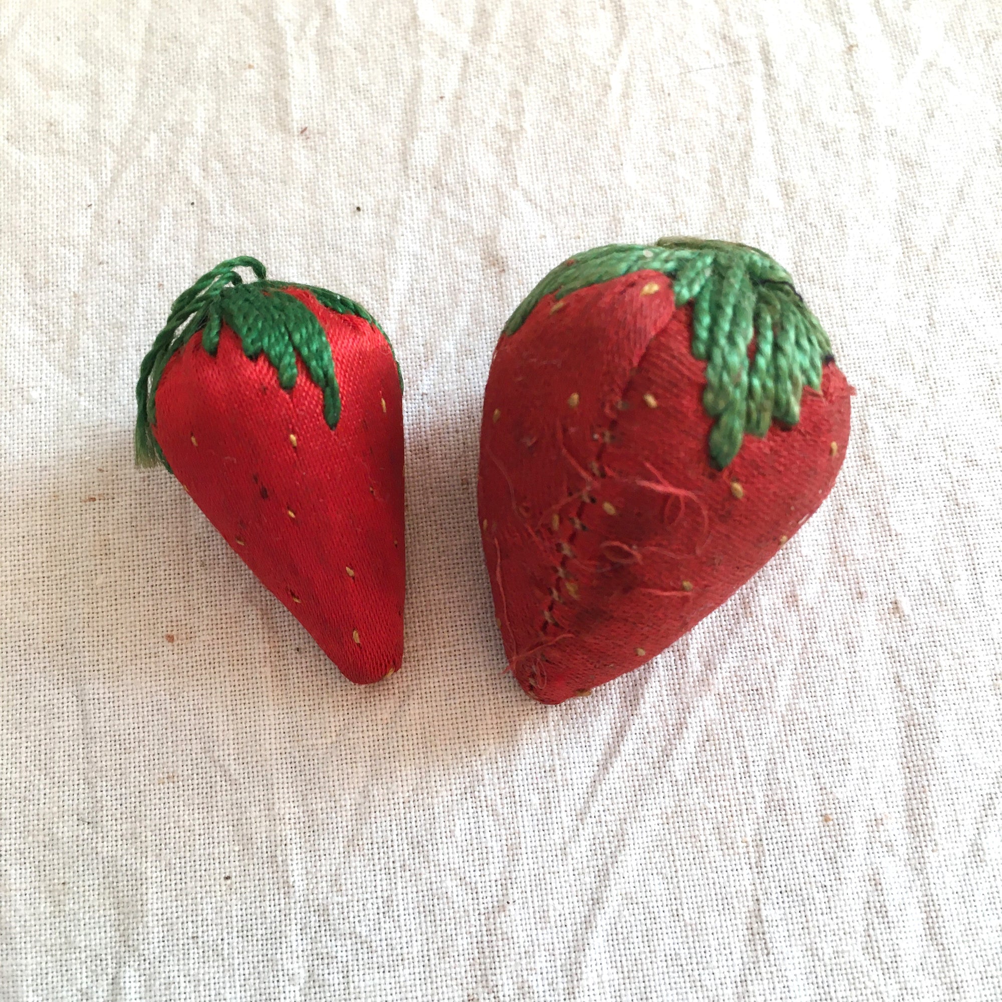 Set of Two Antique Strawberry Emeries