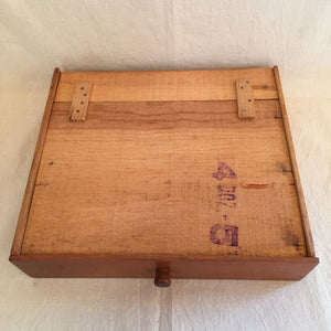 Early 1900’s Large Sewing Box with Spindles for Spools, 2 Drawers, Pin Cushion