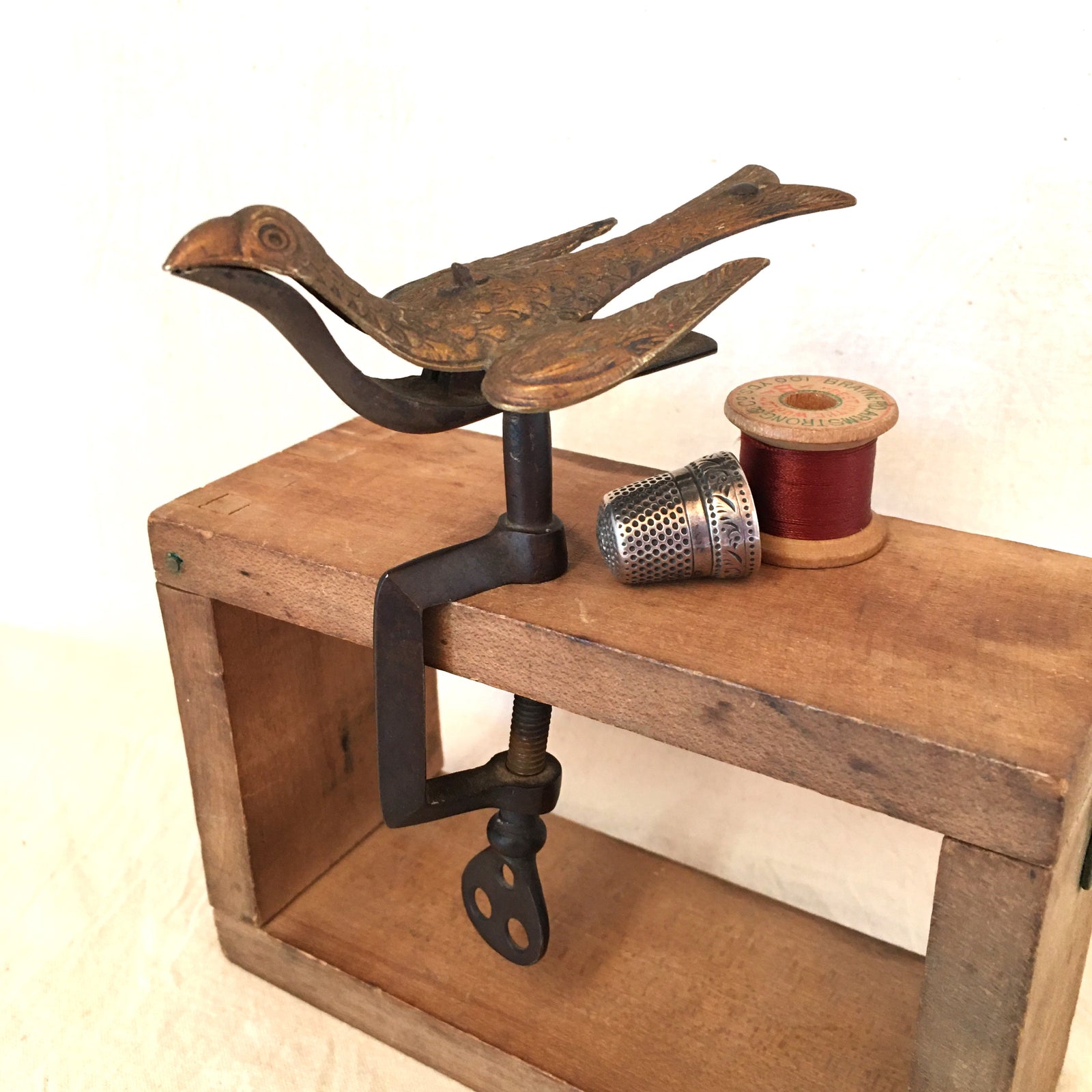 Antique “Make-Do” Sewing Bird, Repaired