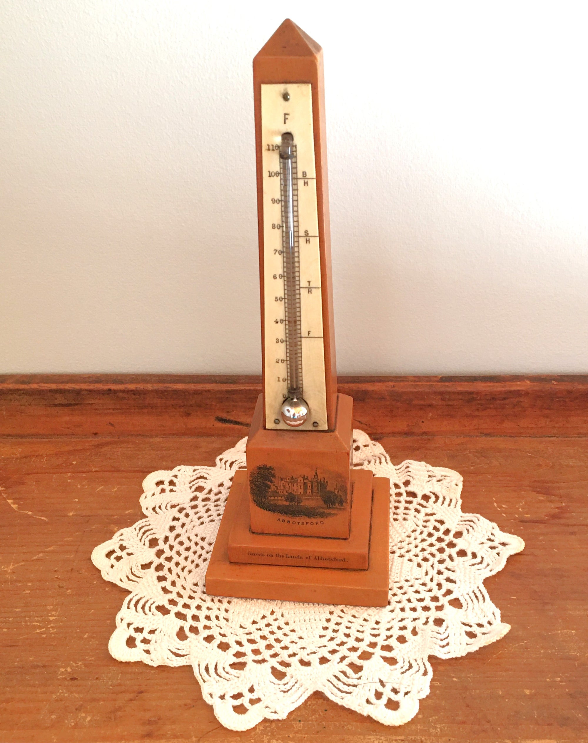Late 1800’s – Early 1900’s Mauchline Ware Thermometer