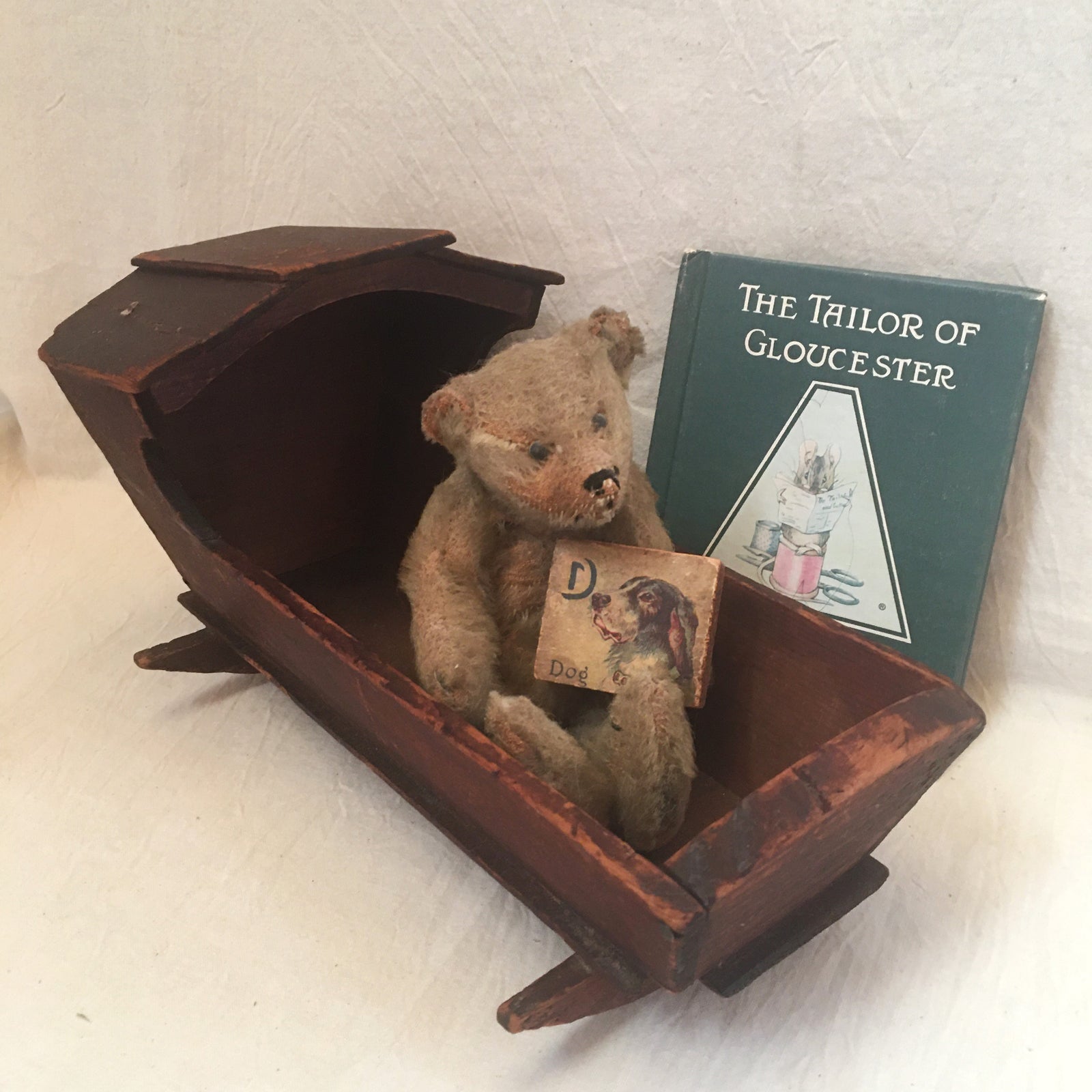 Antique Doll Cradle, Hand Made, Folk Art