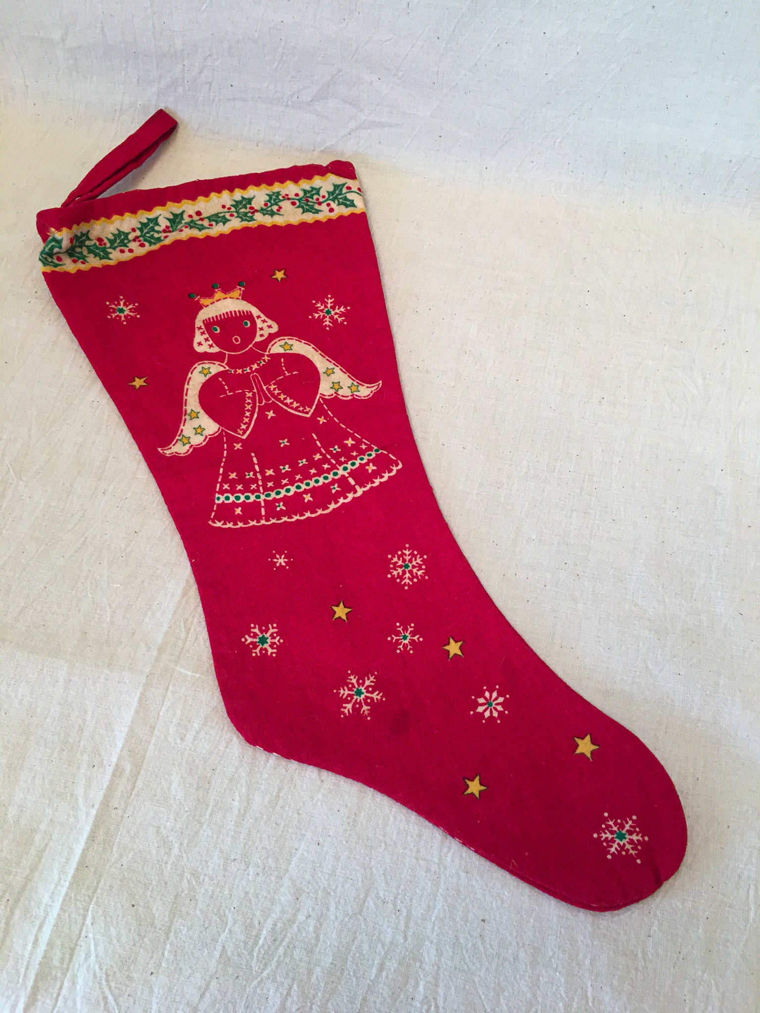 1950’s – 1960’s Flannel Christmas Stocking
