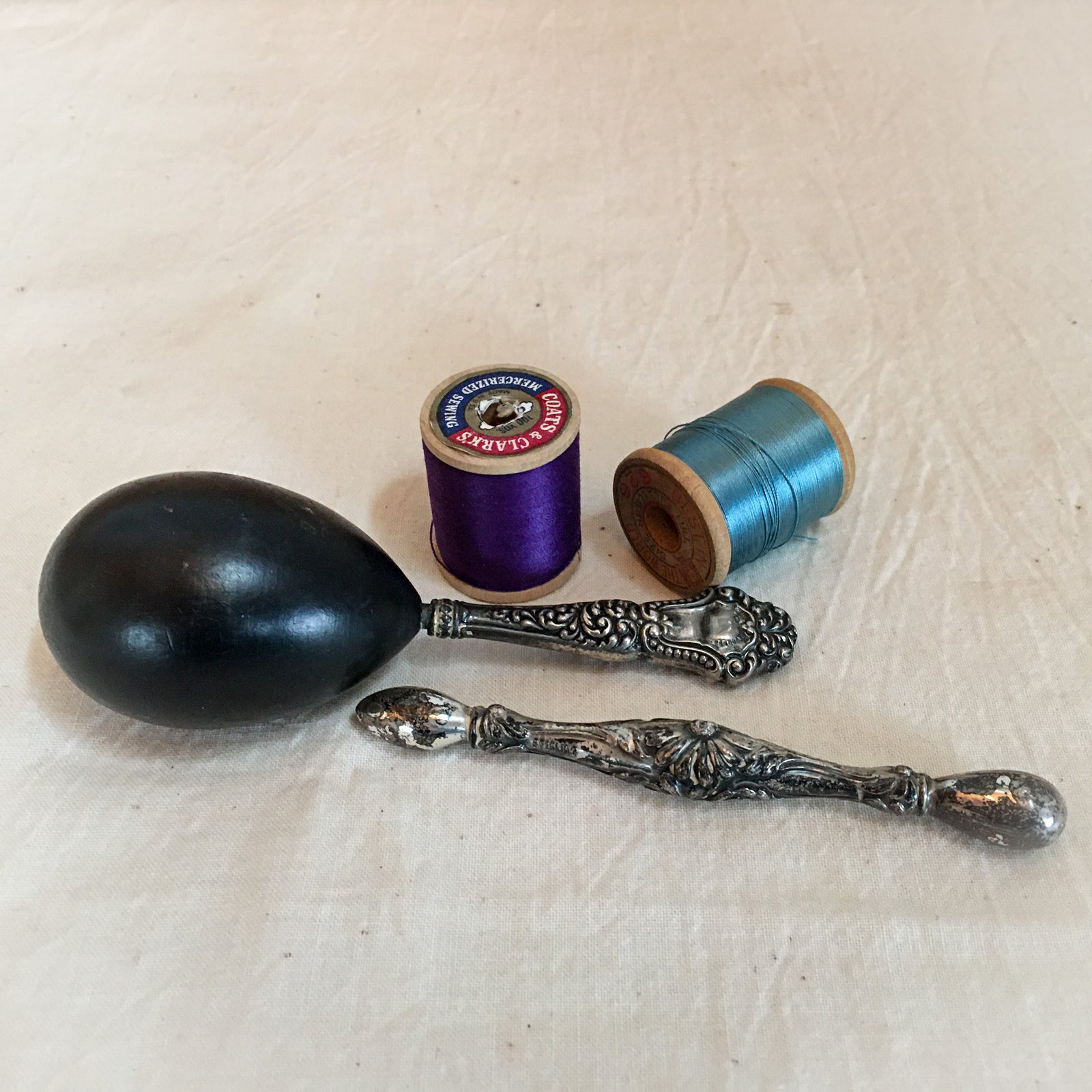 Victorian Era Sterling Silver Baby Sock Darner and Glove Darner